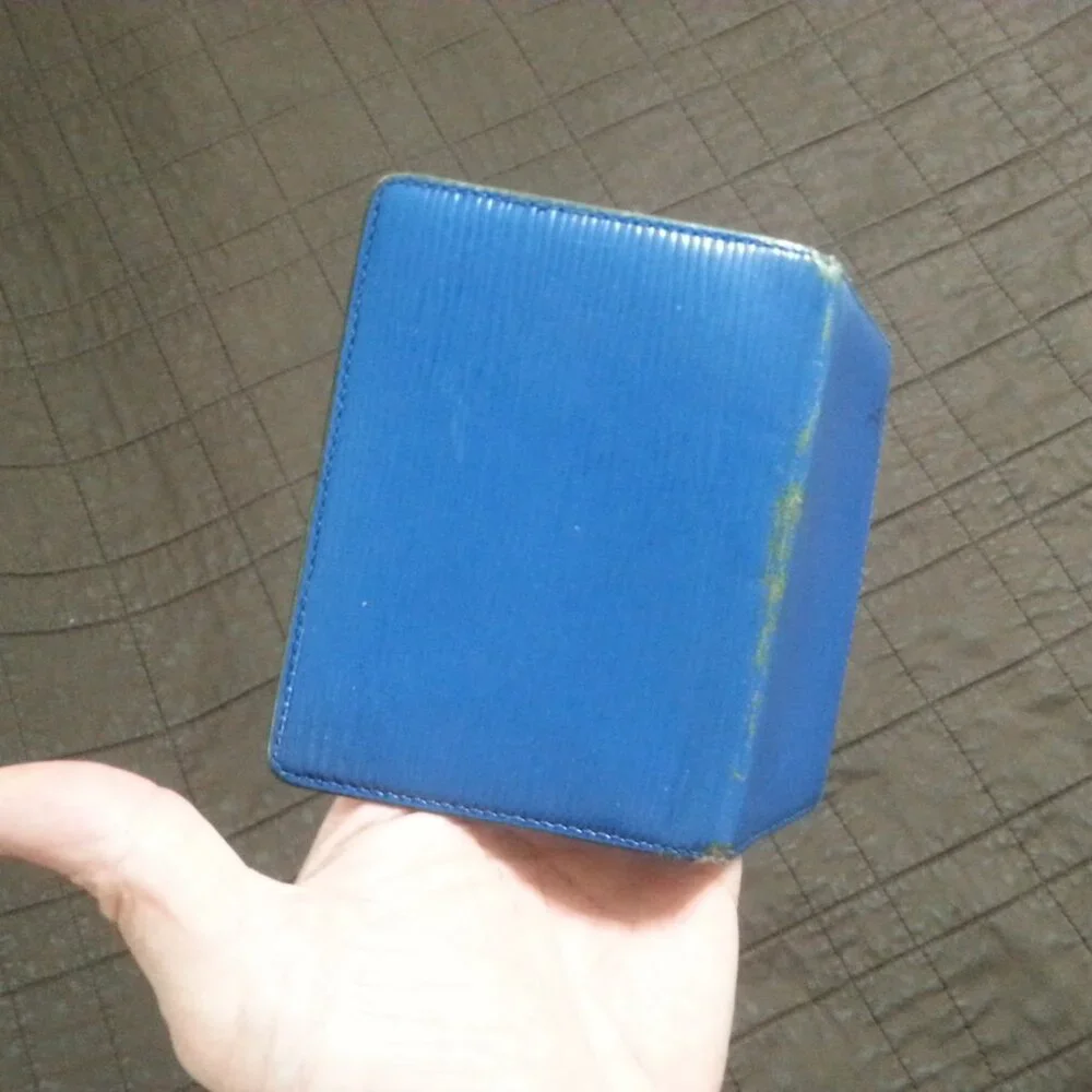 Vintage LV Louis Vuitton Epi Leather ID Card Holder Bifold Blue Unisex